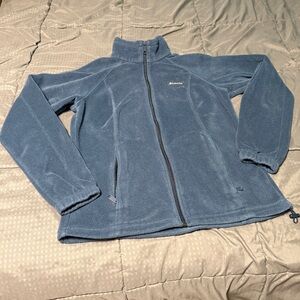 READ Columbia Sportswear Company Fleece Jacket Zip Up Blue Women's Size Medium